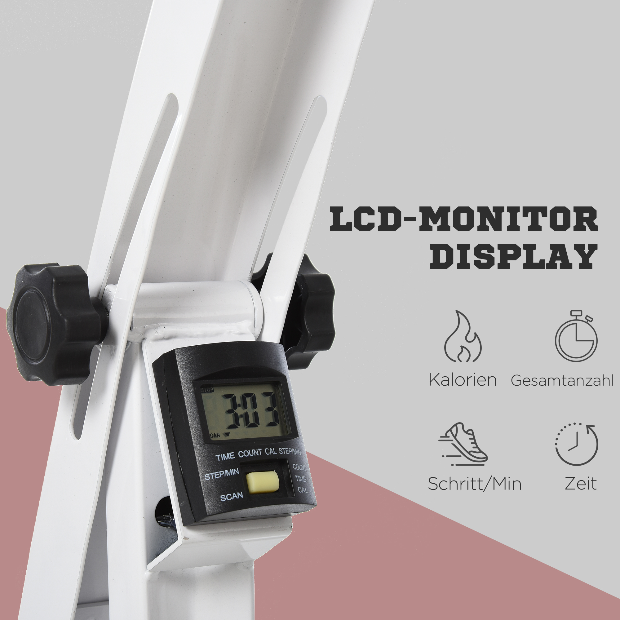 Pedaltrainer für Senioren extra Leise Mini Heimtrainer mit LCD Display Befestigungsband Arm- und Beintrainer Bewegungstrainer Tischfahrrad Mini Bike Fitnessgerät für Zuhause Büro