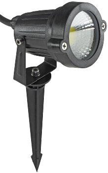 LED Gartenleuchte "CT-GS5" 5W, IP44 / 230V, 1,5m Kabel+Erdspieß, warmweiß