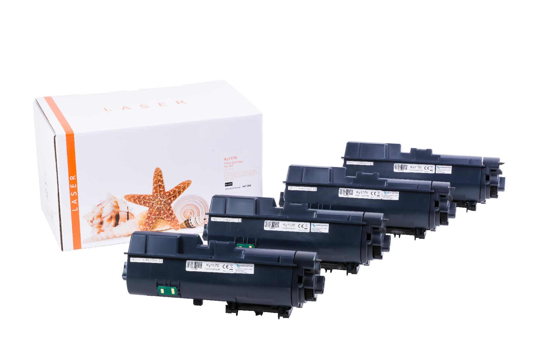 4er Set TK1170 alternativ Toner schwarz für Kyocera / TK1170 / 4x7.200 Seiten 4er Set TK1170 alternativ Toner schwarz für Kyocera / TK1170 / 4x7.200 Seiten