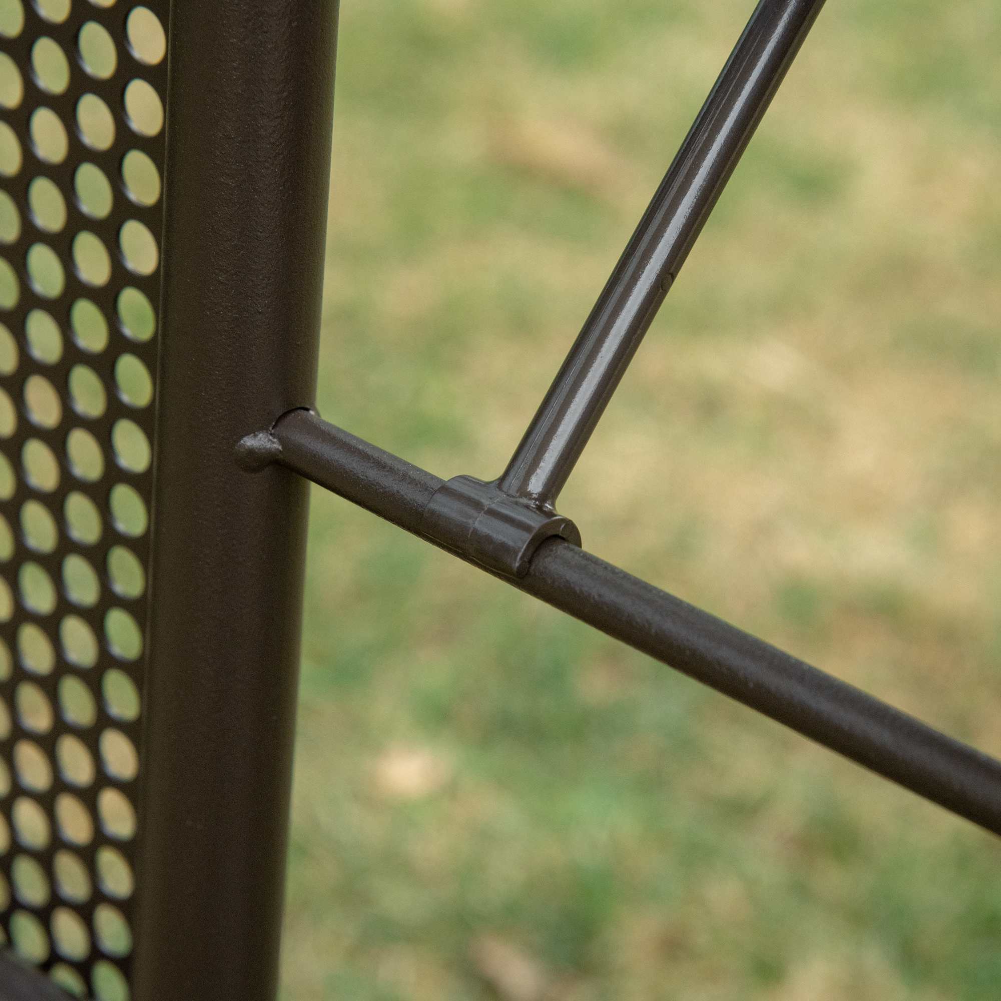 3-Sitzer Hollywoodschaukel Gartenschaukel mit Sonnendach Kissen Metall Polyester Khaki 116 x 206 x 183 cm