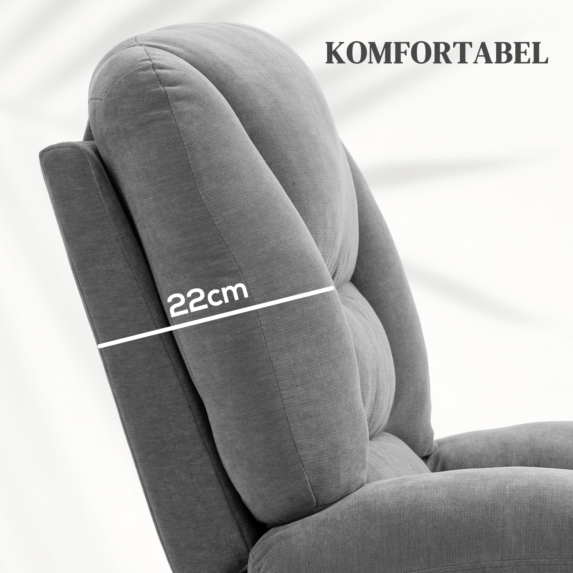 Relaxsessel mit Aufstehhilfe, Massagesessel mit Wärmefunktionen, 2 Fernbedienungen, weicher Schaumstoff