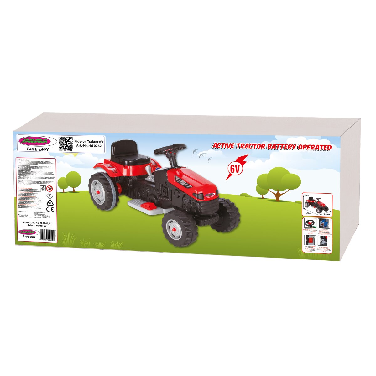 Kinderfahrzeug Traktor Strong Bull rot