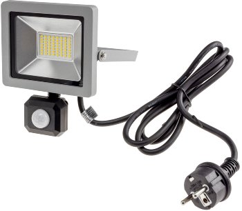 LED-Fluter SlimLine "CTF-SLT30 PIR" / 30W, IP44, 2960lm, 4200K, Bewegungsmelde