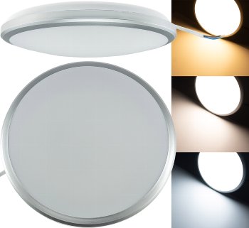 LED Deckenleuchte "Acronica 18 CCT" / Ø 27cm, 18W, 1700lm, IP40