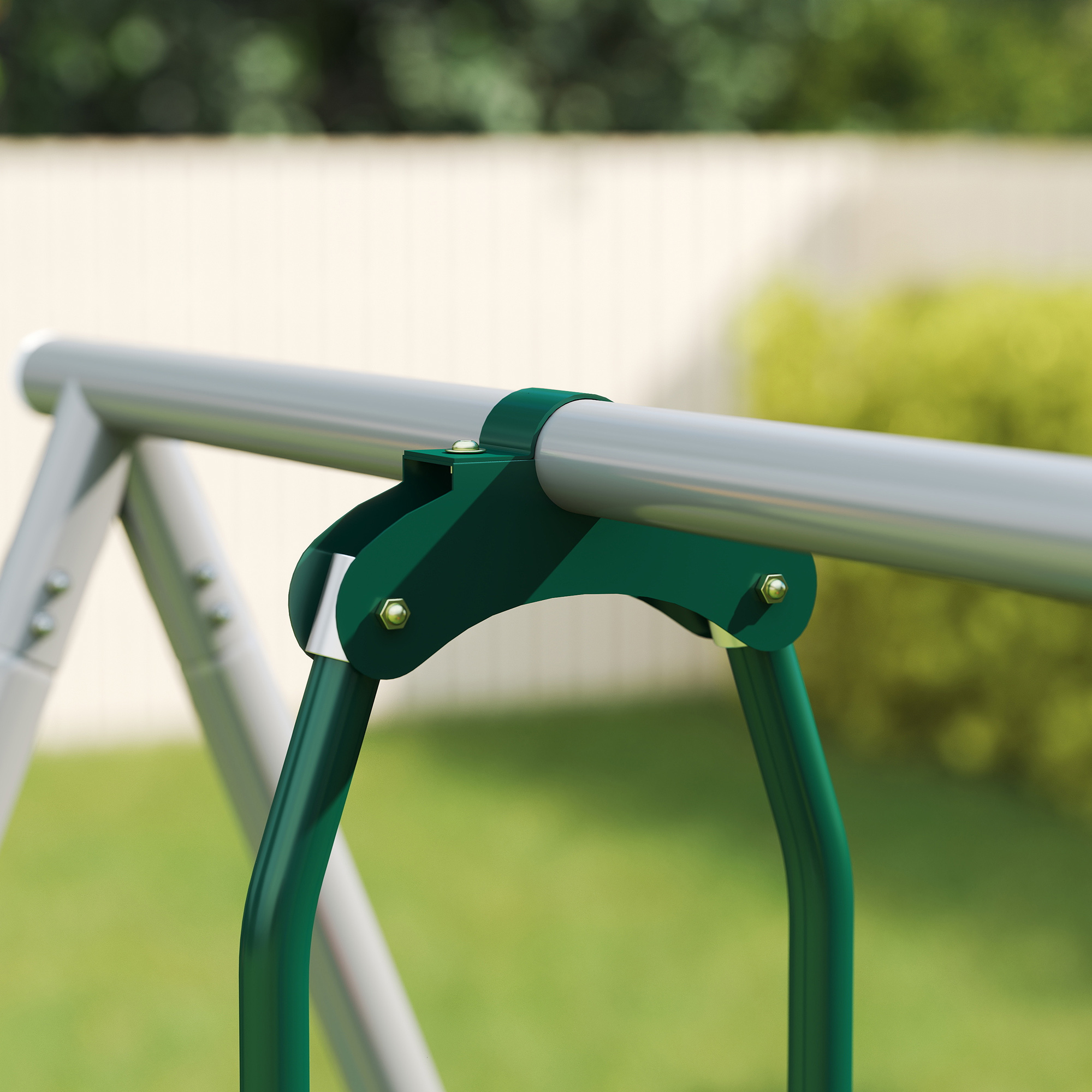 5 in 1 Schaukelgestell mit Rutsche höhenverstellbar Schaukelgerüst mit Nestschaukel 382x196 x203 cm Mehrfarbig