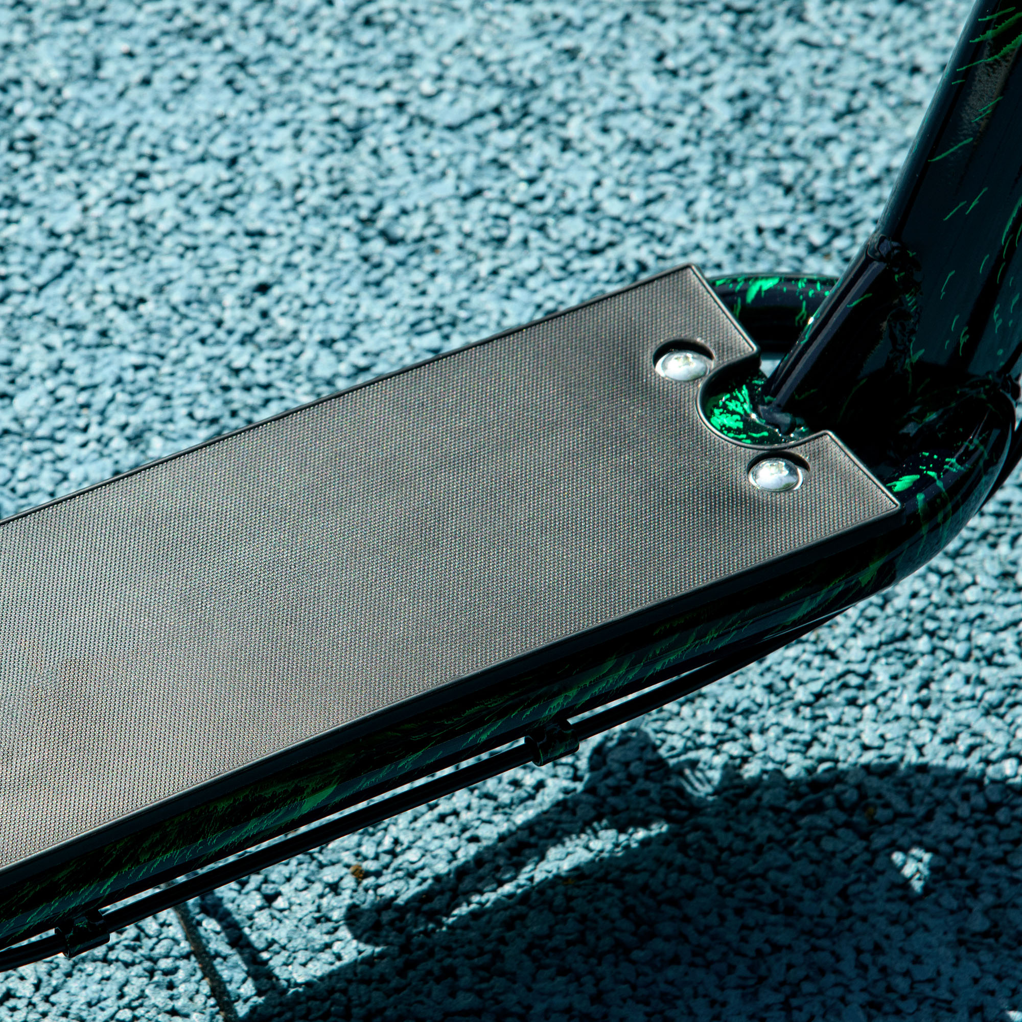 Kinderroller, höhenverstellbarer Tretroller für Kinder, mit Bremse, Ständer, 2 Räder, Stahl, Grün