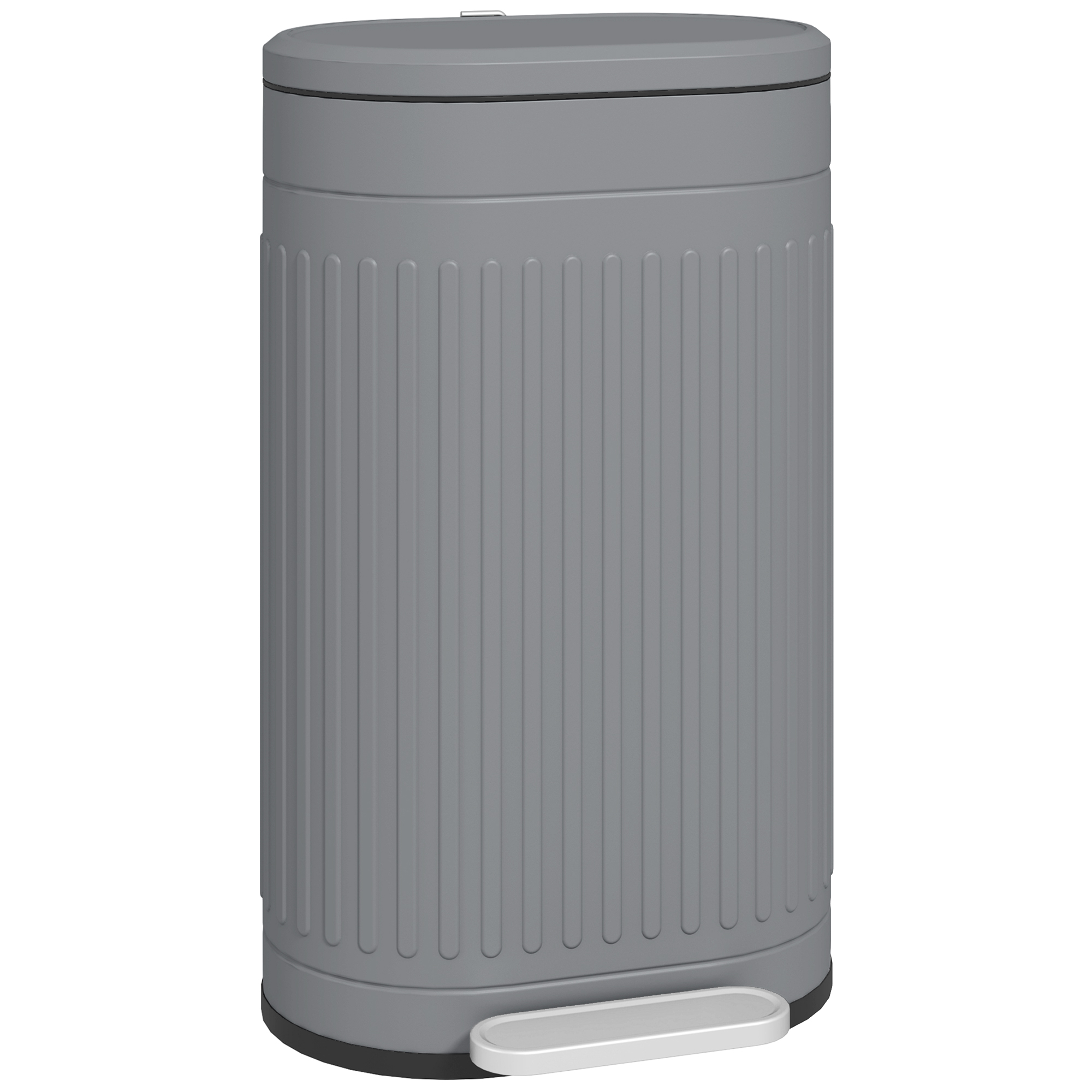 Mülleimer 30L Treteimer mit Deckel Fußpedal herausnehmbarem Inneneimer Soft-Close-Funktion 36,5 x 31,2 x 60,8 cm, Grau