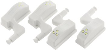 LED Schrankleuchte, 4er-Set / Batteriebetrieb, Drucksensor für Türen