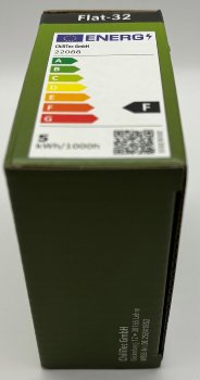 LED-Einbauleuchte "Flat-32" warmweiß / 80x32mm, 5W, 590lm, weißes Gehäuse