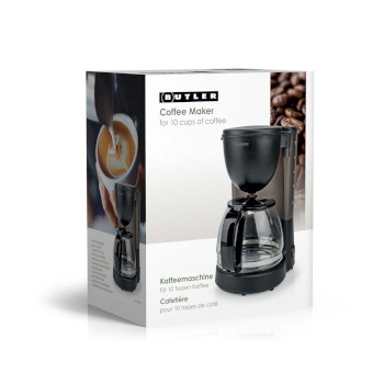 Kaffeemaschine | 1,25 l | 750W | 10 Tassen | Warmhaltefunktion | automatische Abschaltung | schwarz