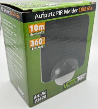 Aufputz Bewegungsmelder "CBM 65a" / 360°, max.10m Detektion, IP65, anthrazit