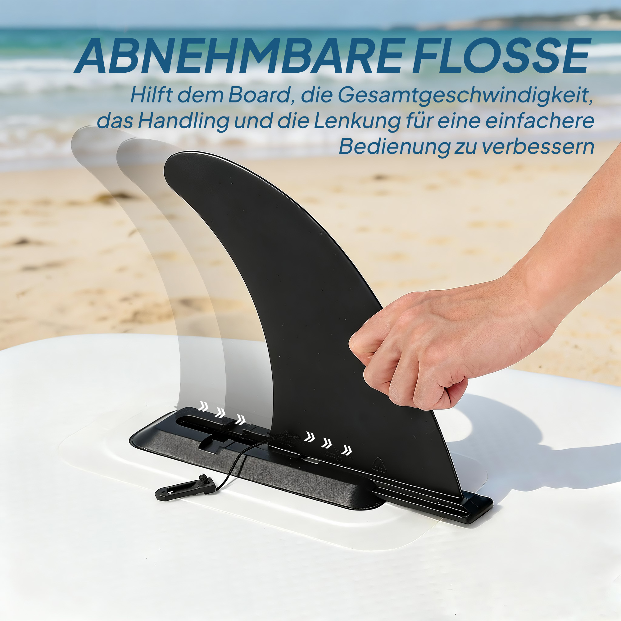 Stand Up Paddling Board Set Aufblasbar 320cm SUP Board mit Verstellbares Paddel Rutschfest EVA-Deck Fußschlaufe Pumpe