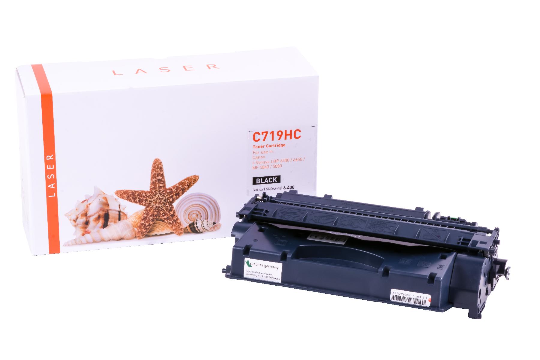 719HC alternativ Toner schwarz für Canon  / 719 / 6.400 Seiten