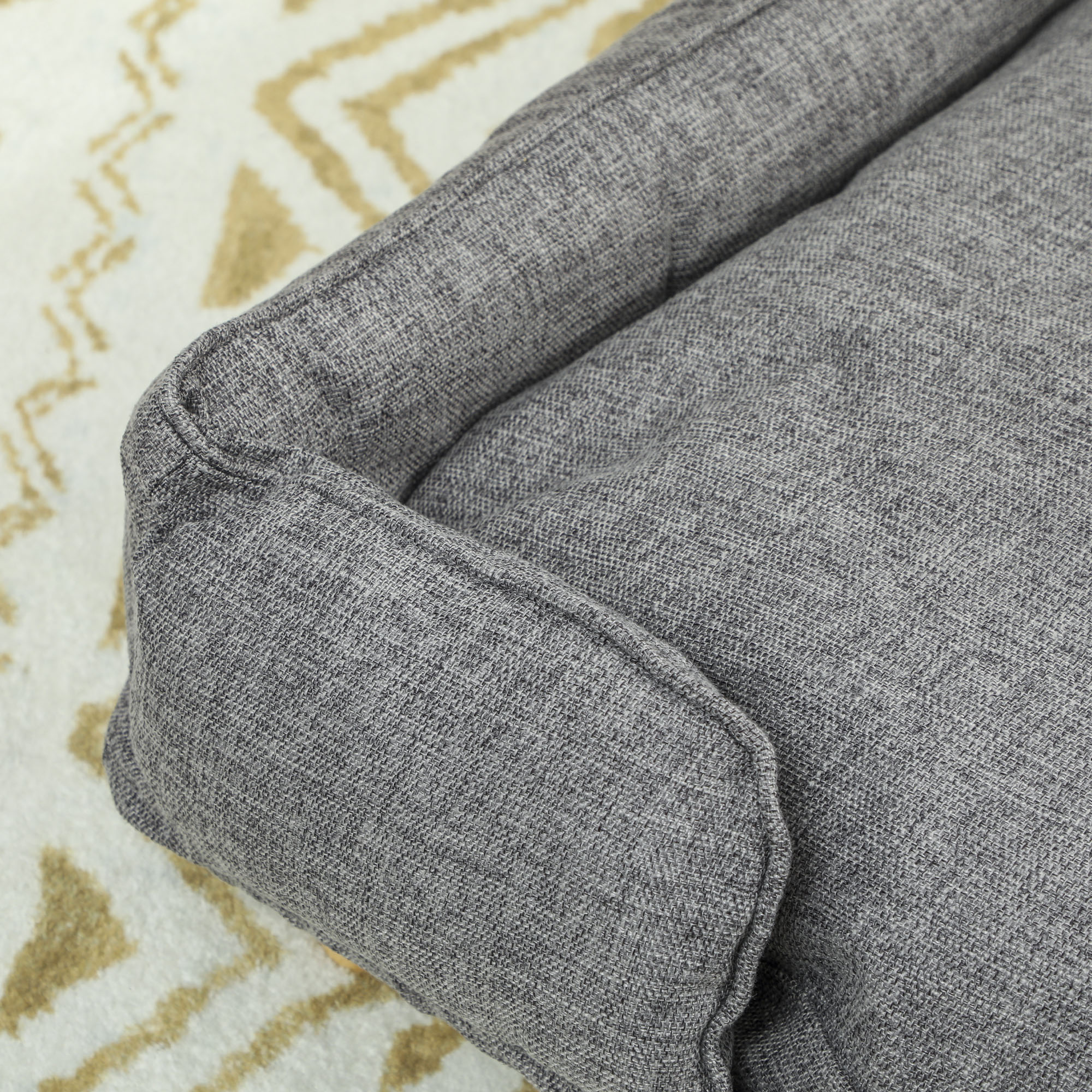 Hundesofa, Haustiersofa, Haustierbett, abnehmbares u. waschbares Polster, Natur+ Dunkelgrau