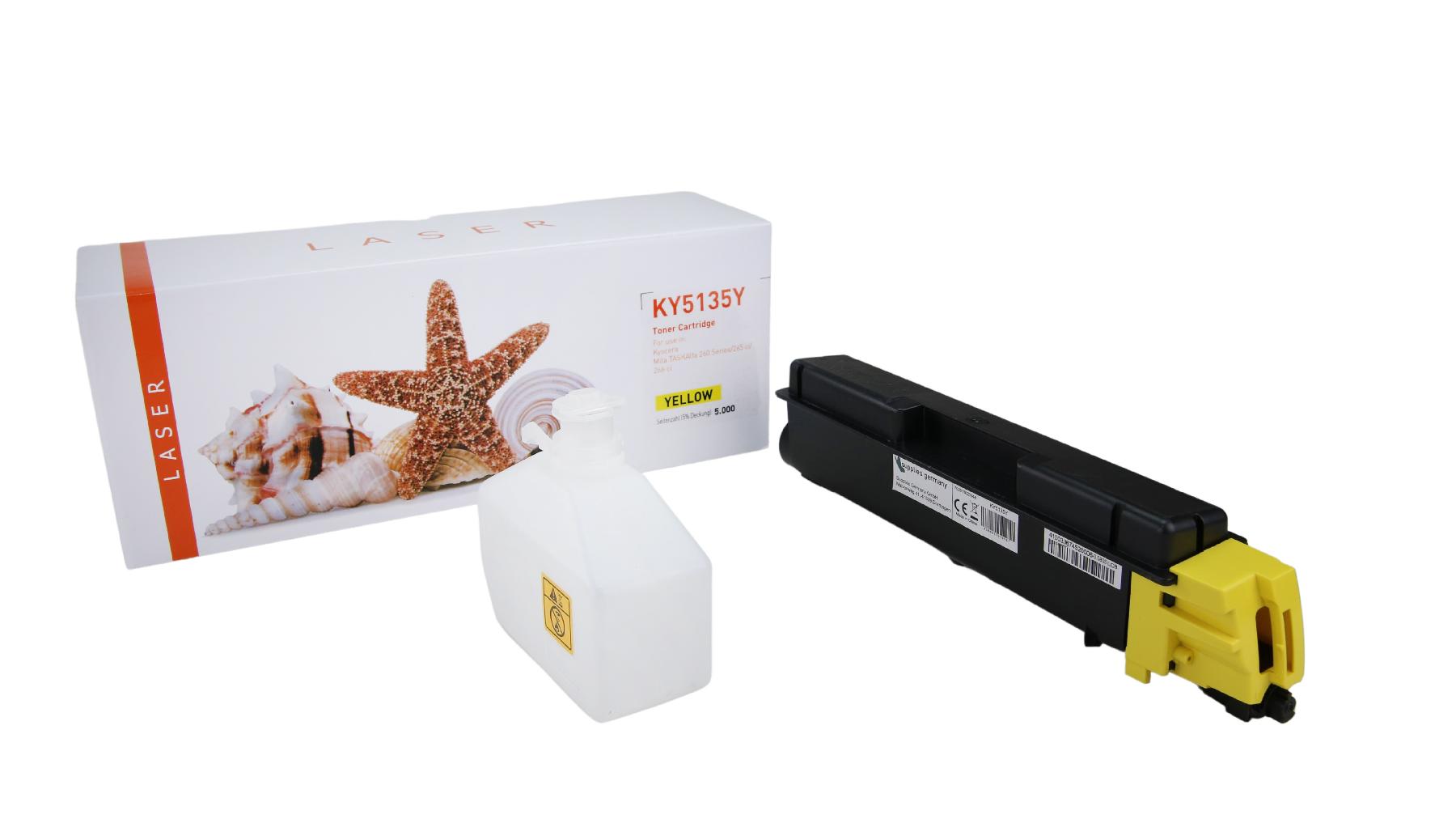 TK5135Y alternativ Toner gelb für Kyocera / TK5135Y / 5.000 Seiten