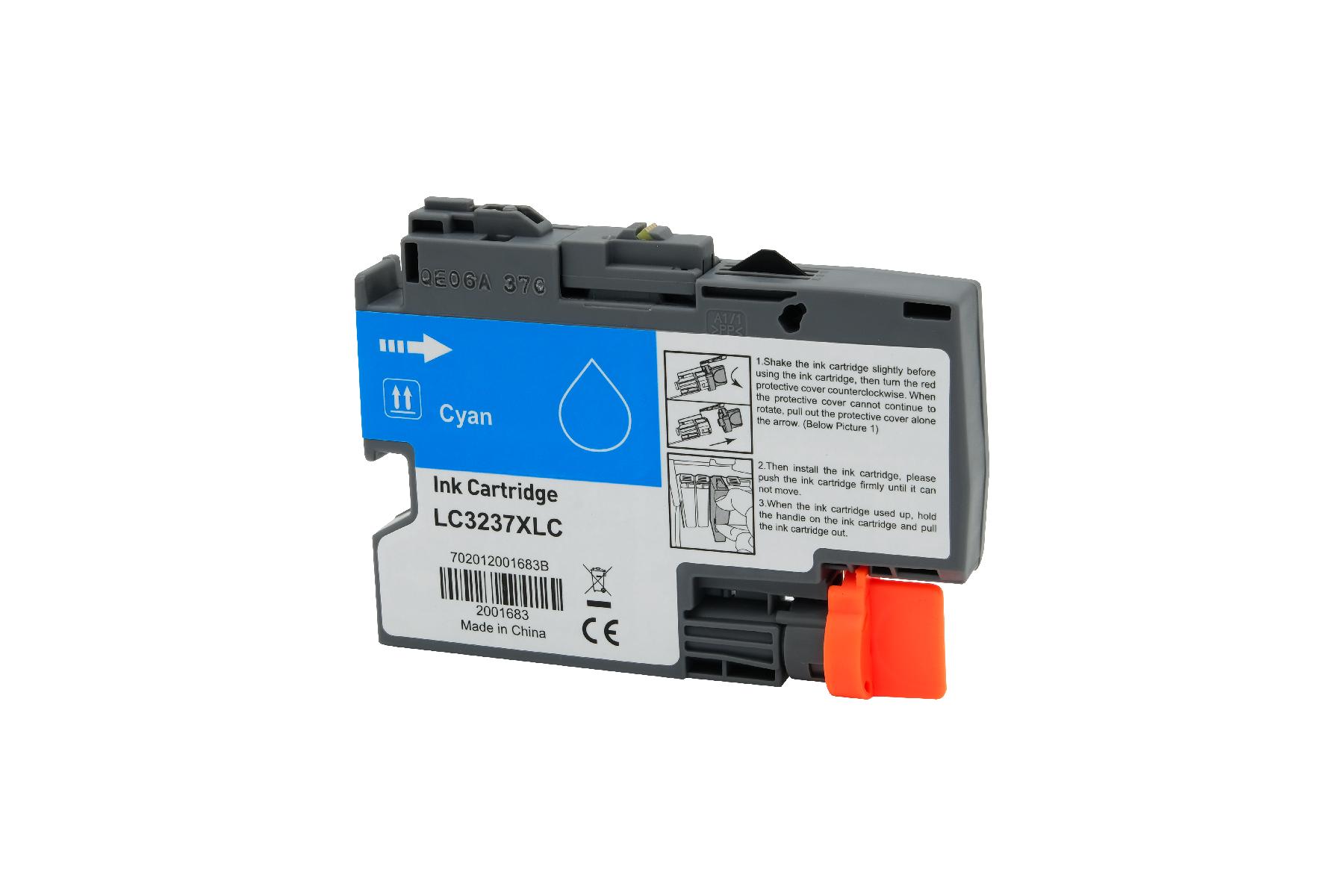 LC3237XLC alternativ Tinte Cyan für Brother / LC3237XLC / 19ml