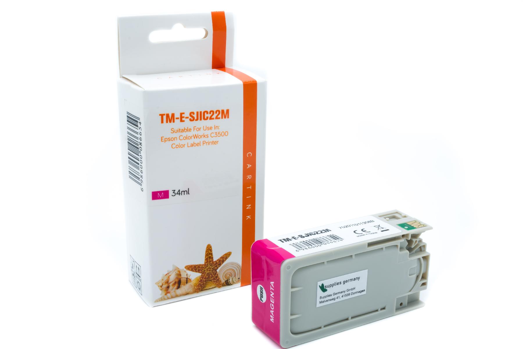 SJIC22M alternativ Seestern Tinte Magenta für Epson / C33S020603 / 32,5ml SJIC22M alternativ Seestern Tinte Magenta für Epson / C33S020603 / 32,5ml