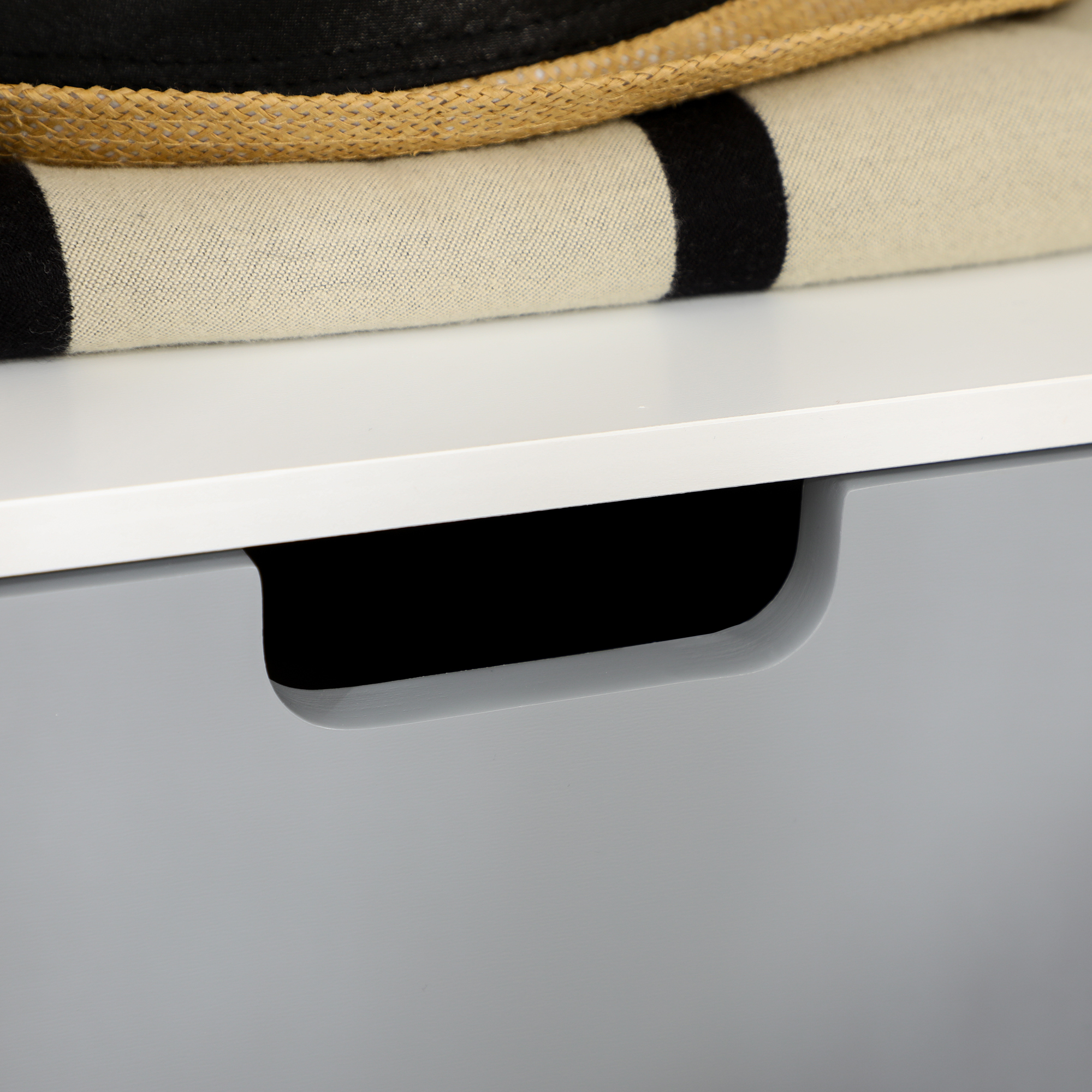 Nachttisch, skandinavisches Design, große Schublade, wasserfeste Lackierung, 40 x 38 x 58 cm, Weiß