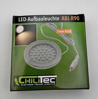 LED-Aufbauleuchte "ABL-R90" warmweiß / 3W, 12V= , 2900K, 337lm