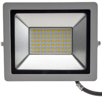 LED-Fluter SlimLine "CTF-SLT 50" silber / 50W, 5220lm, 4000K, neutralweiß, IP44