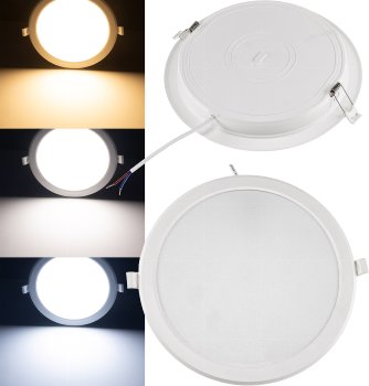LED Licht-Panel "CKP-22 CCT" / 230V, 22W, 3000/4000/6200K, Ø 223mm