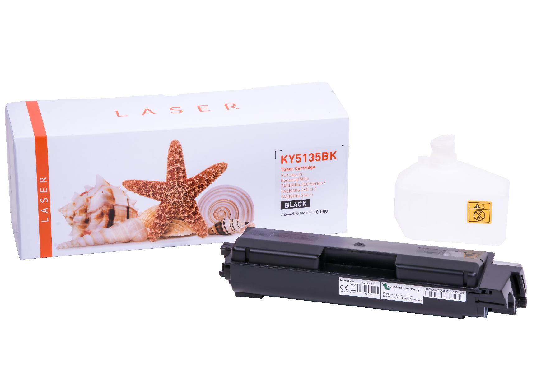 TK5135schwarz alternativ Toner schwarz für Kyocera / TK5135schwarz / 10.000 Seiten