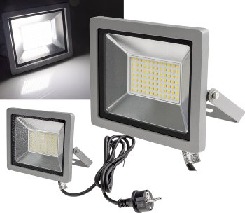 LED-Fluter SlimLine "CTF-SLT 30" silber / 30W, 2960lm, 4000K, neutralweiß, IP44