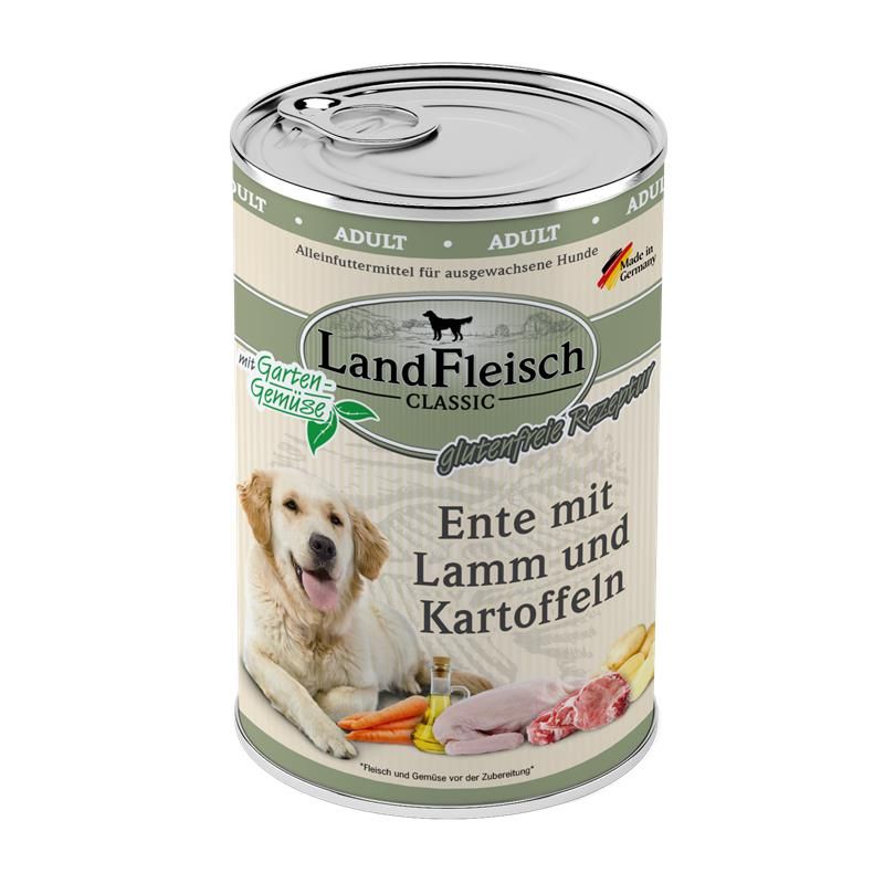 Landfleisch Dog Classic Ente mit Lamm & Kartoffeln - 400g Landfleisch Dog Classic Ente mit Lamm & Kartoffeln - 400g