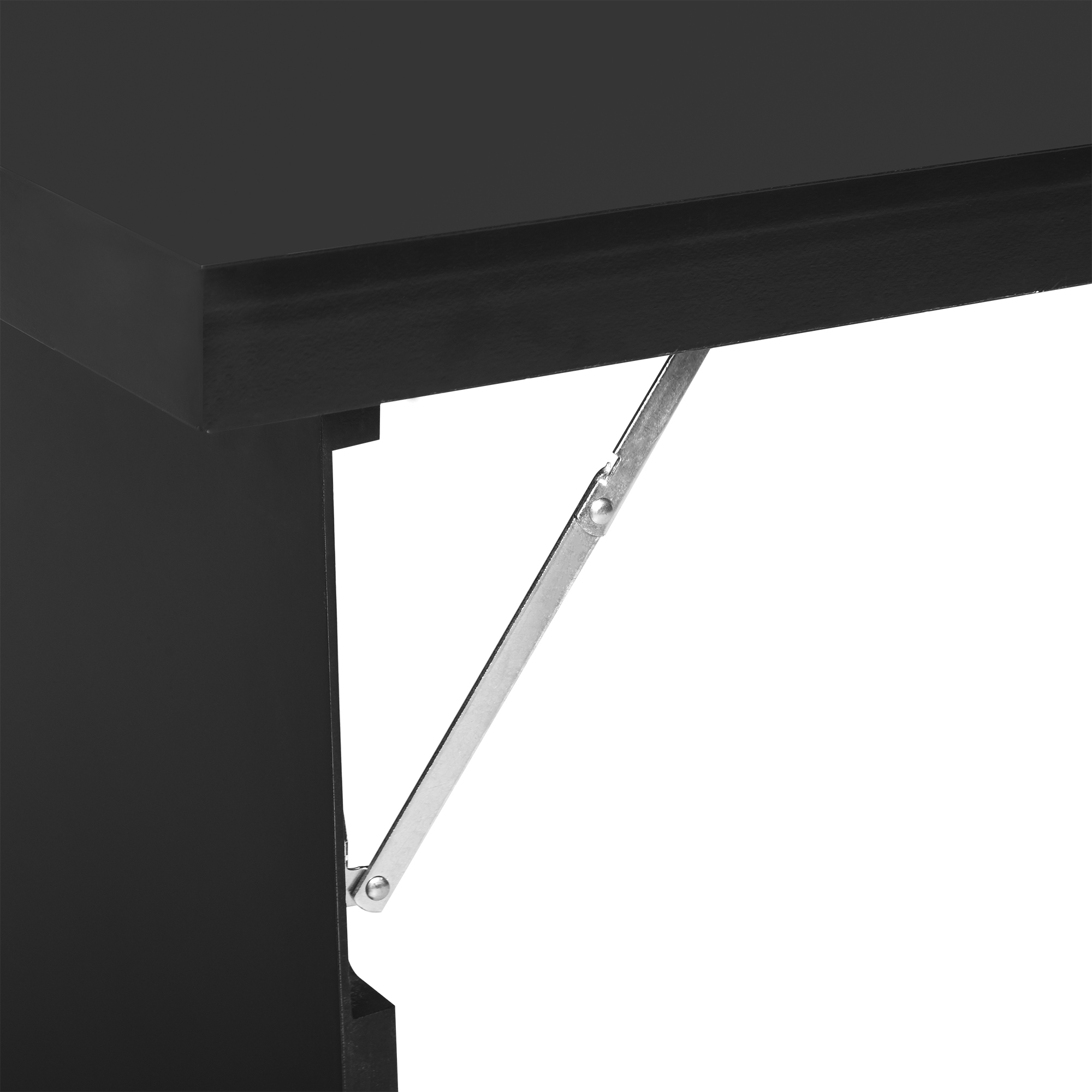 Wandklapptisch Wandschreibtisch, inkl. Schreibtafel, 60 cm x 94,5 cm x 147 cm, Schwarz