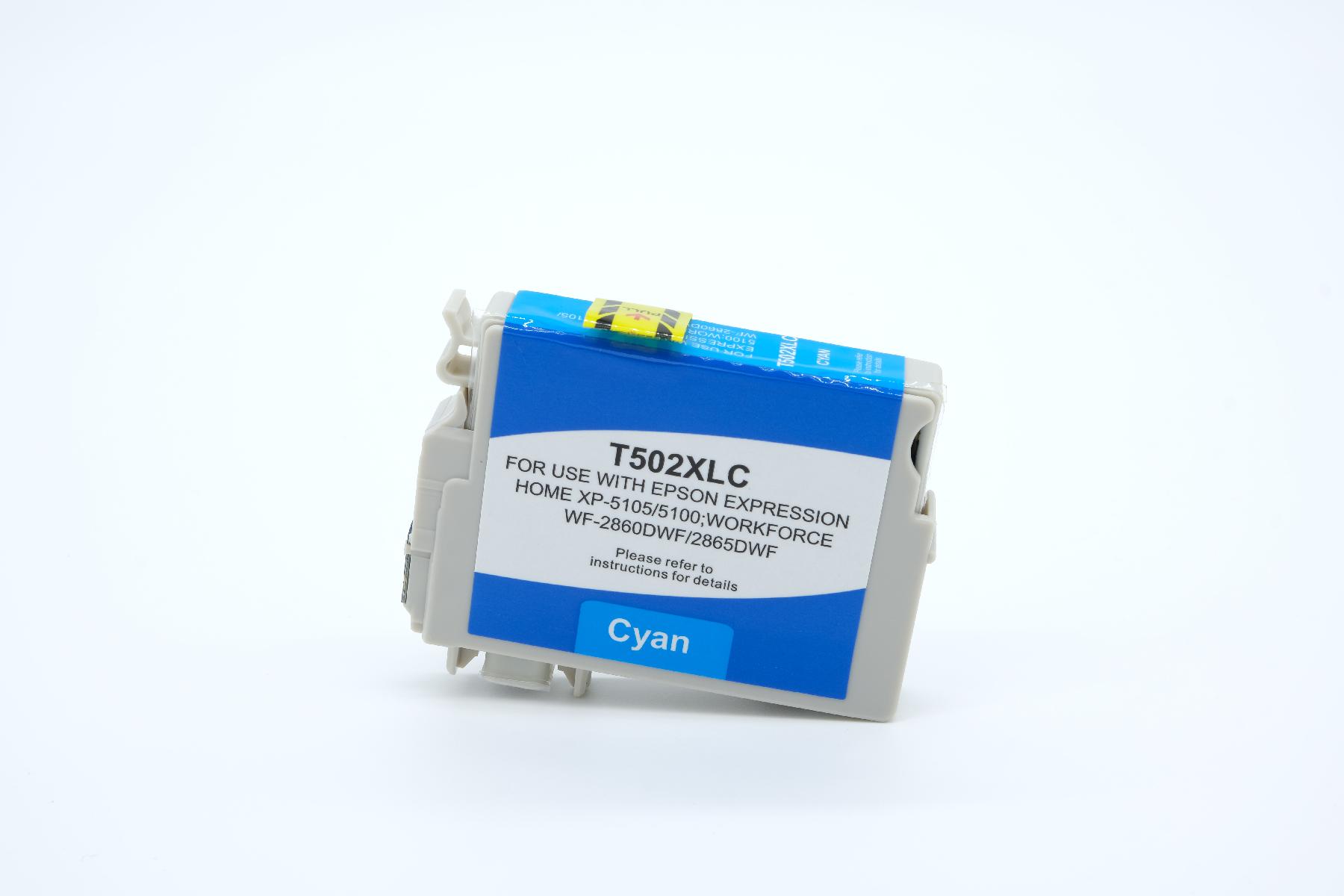 T502XLC alternativ Tinte Cyan für Epson / C13T02W24010 / 6,4ml
