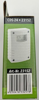 Dämmerungsschalter "CDS-24" IP54 / 230V, 10A, 3-500 Lux, Wetterfest