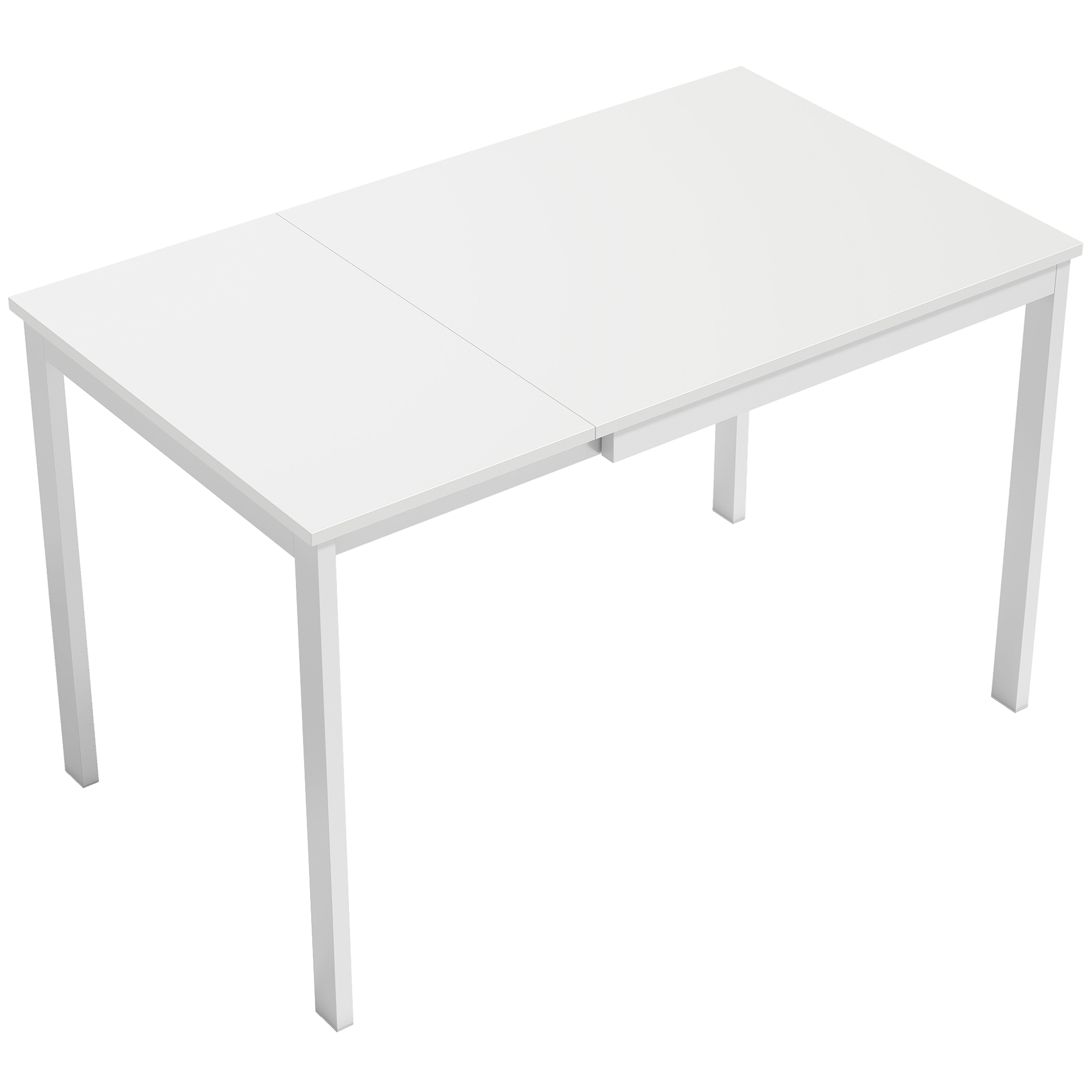 ausziehbarer Esstisch 80-120 cm für 4-6 Personen, Platzsparender Küchentisch mit einfacher Ausziehfunktion, Natur