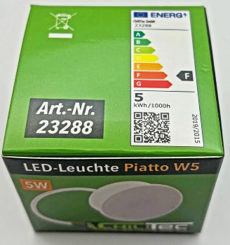 LED-Modul "Piatto W5" warmweiß / 120°, 2900K, 230V, 5W, 390lm, 50x24mm