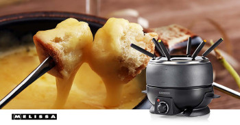 Fondue-Set | 6 Personen | 2,3 l | Einstellbare Temperaturregelung | 800 W | Cool-Touch-Griffe | Anti-Rutsch-Füße | Überhitzungsschutz