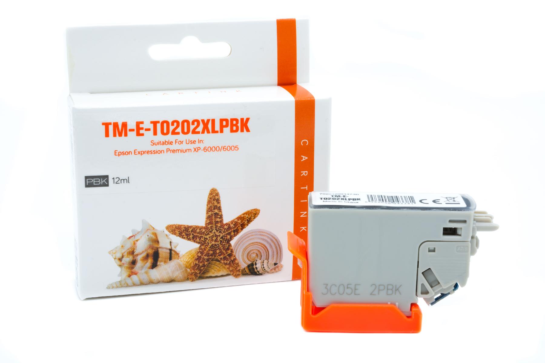 T0202XLPschwarz alternativ Seestern Tinte Photo schwarz / C13T02H14010 / 12ml T0202XLPschwarz alternativ Seestern Tinte Photo schwarz / C13T02H14010 / 12ml