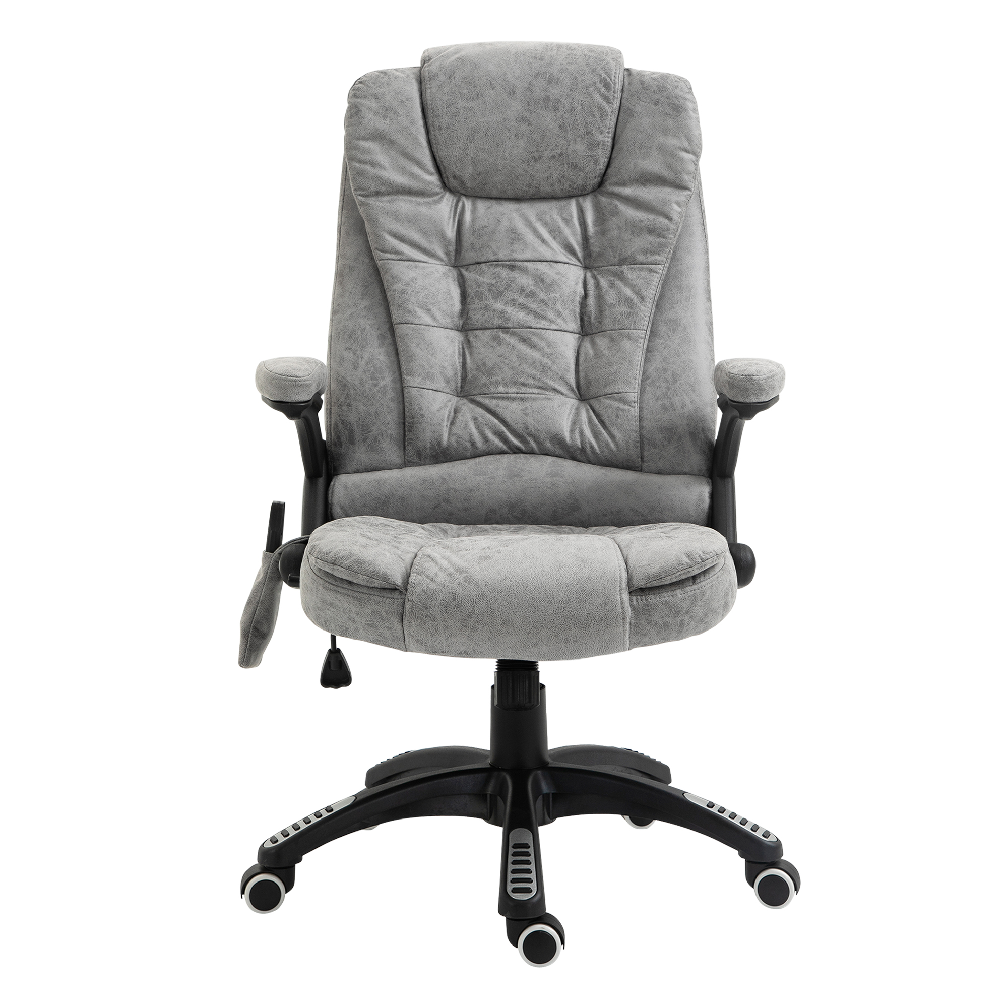 Chefsessel mit Massage- & Wärmefunktion, ergonomisch, verstellbar, bis 120kg, Grau
