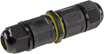 Kabelverbinder 3-polig, IP68, 450V/24A, Klemmanschluss, für Kabel Ø 6-11mm Kabelverbinder 3-polig, IP68, 450V/24A, Klemmanschluss, für Kabel Ø 6-11mm