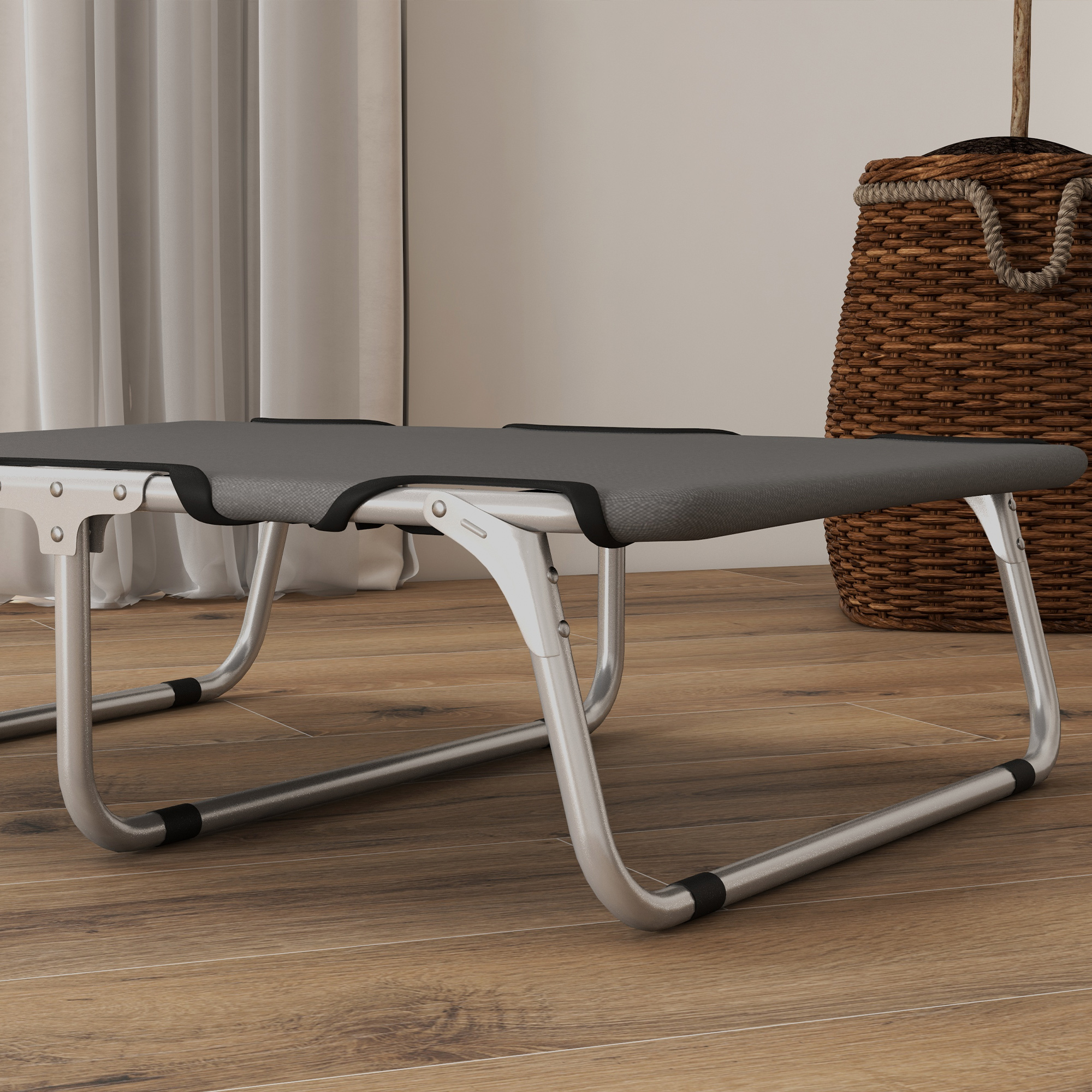 Hundebett, klappbar, robust & komfortabel, bis 10kg, 71x58x20cm, Grau