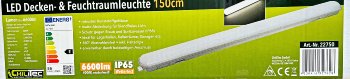 Wand-& Deckenleuchte "HP-63" IP65, 150cm / 56W, 4000k, neutralweiß, 6600 Lumen