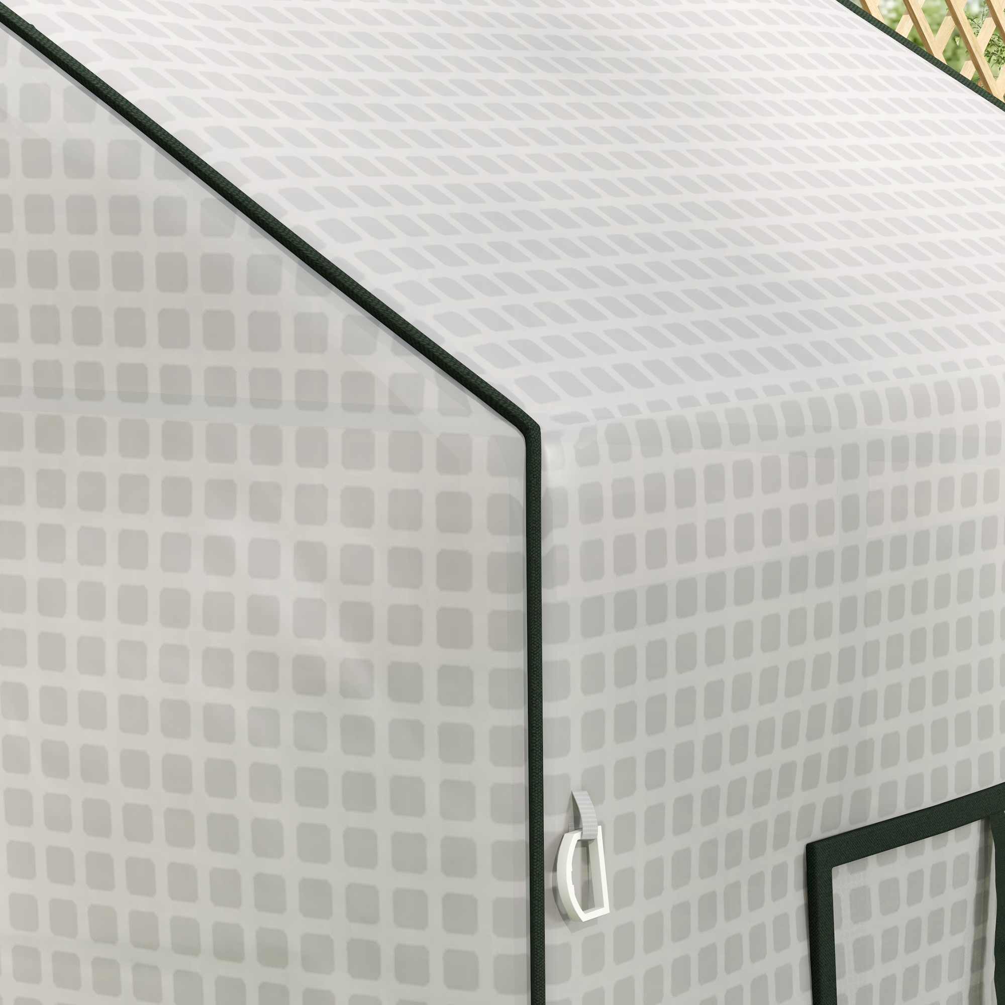 Ersatzfolie für Gewächshaus, Ersatzabdeckung mit UV-Schutz, Rolltür, Seitenfenster, 140 x 73 x 190 cm, Weiß