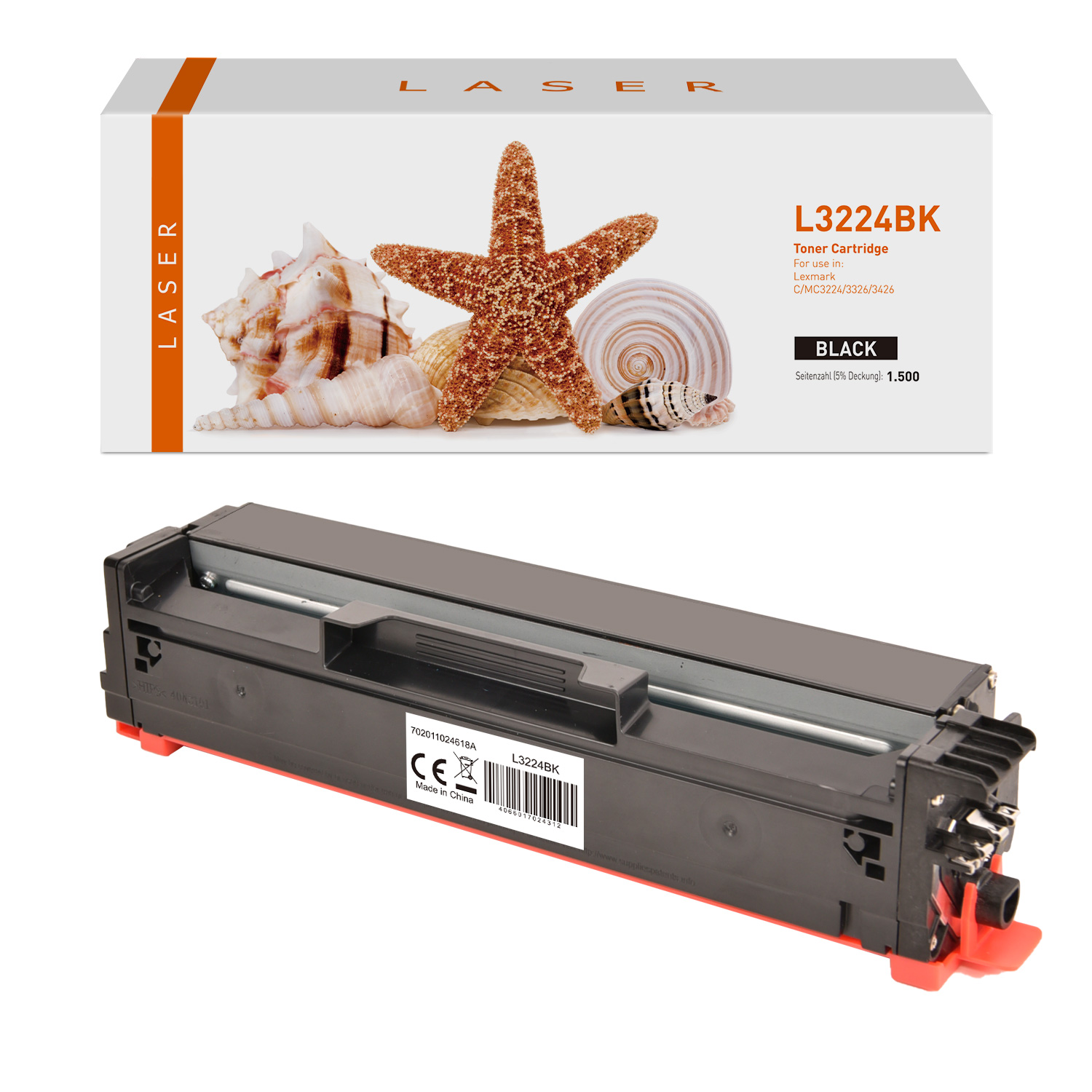 C3224BK alternativ Toner black  für Lexmark  / C3220K0 / 1.500 Seiten