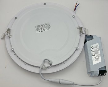 LED Licht-Panel "QCP-22R", Ø 22,5cm, 230V, 18W, 1647 Lumen, 2900K / warmweiß