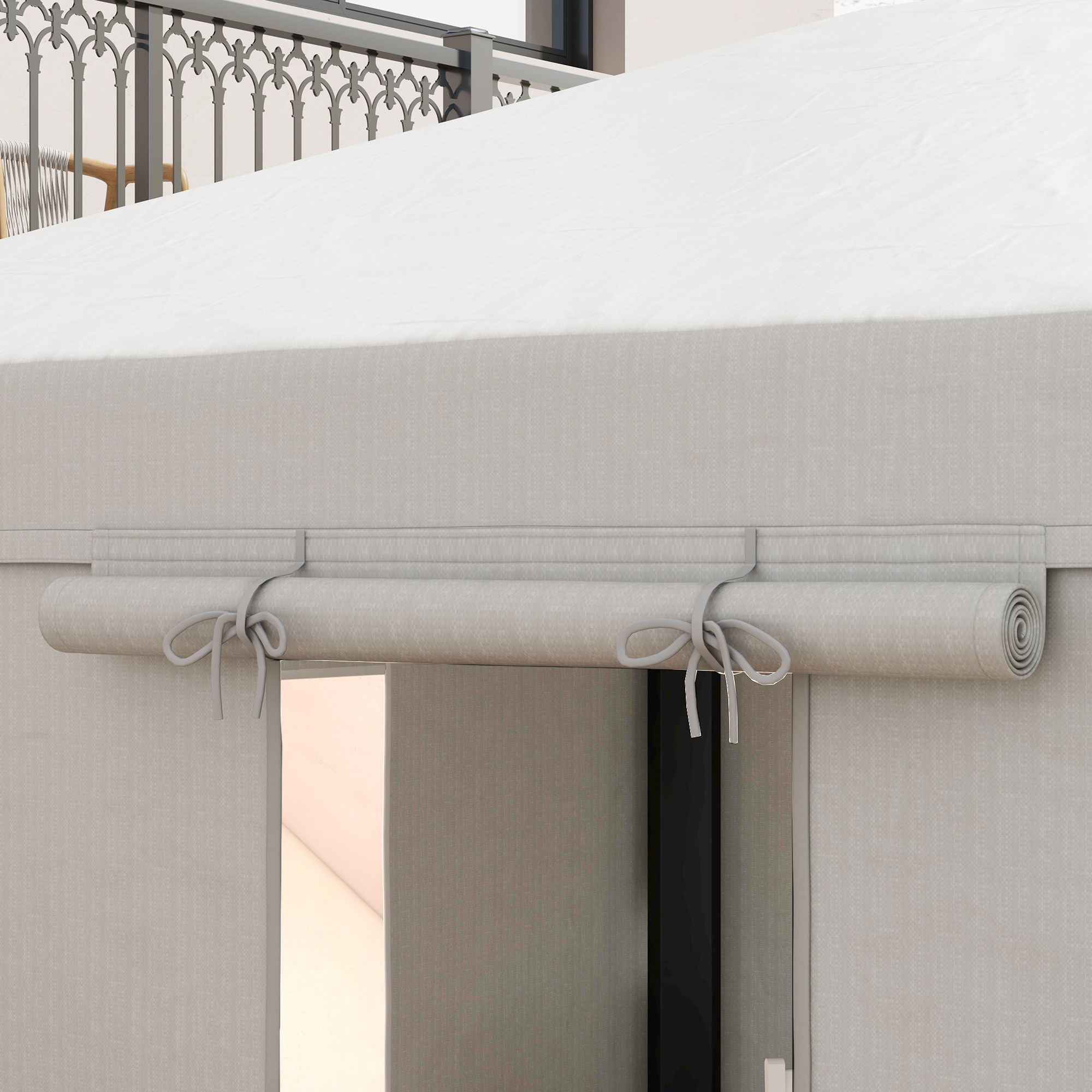 Pavillon-Ersatzdach Ersatzvordach, wetterbeständig, 360  x 300 x 270 cm, Weiß