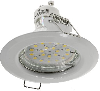 Decken-Einbaustrahler "SR80" weiß, starr, Ø80mm, für 50mm Lampen
