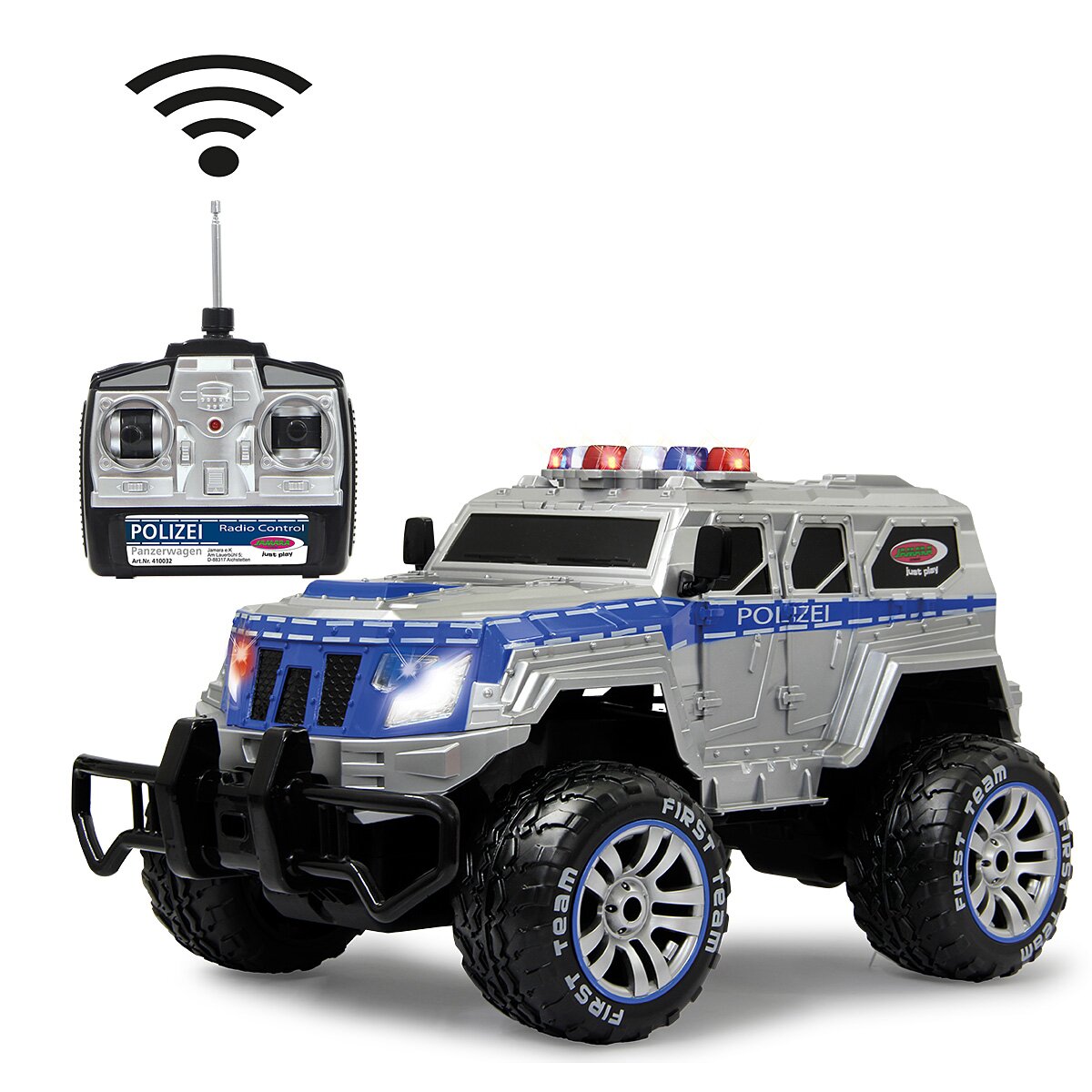 Polizei Panzerwagen Monstertruck 1:12 27MHz LED inkl. Akku & Ladegerät Polizei Panzerwagen Monstertruck 1:12 27MHz LED inkl. Akku & Ladegerät