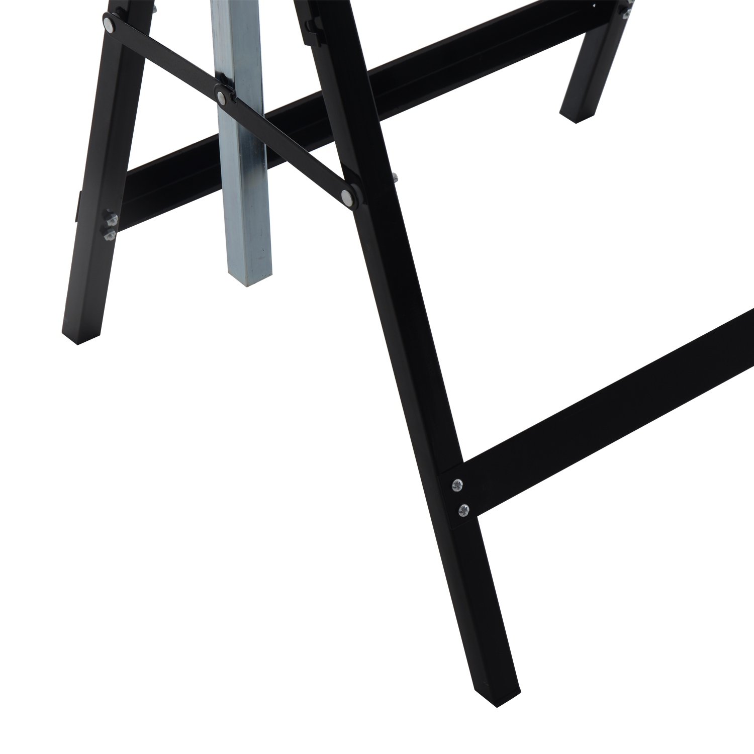 2 x Gerüstbock Unterstellbock Klappbock höhenverstellbar bis 200kg Stahl Schwarz 68 x 58 x 80-130 cm