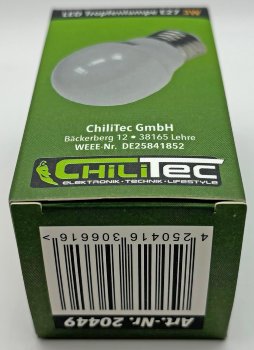 LED Tropfenlampe E27 "T25 SMD" warmweiß / 3000k, 270lm, 230V/3W, 45mm