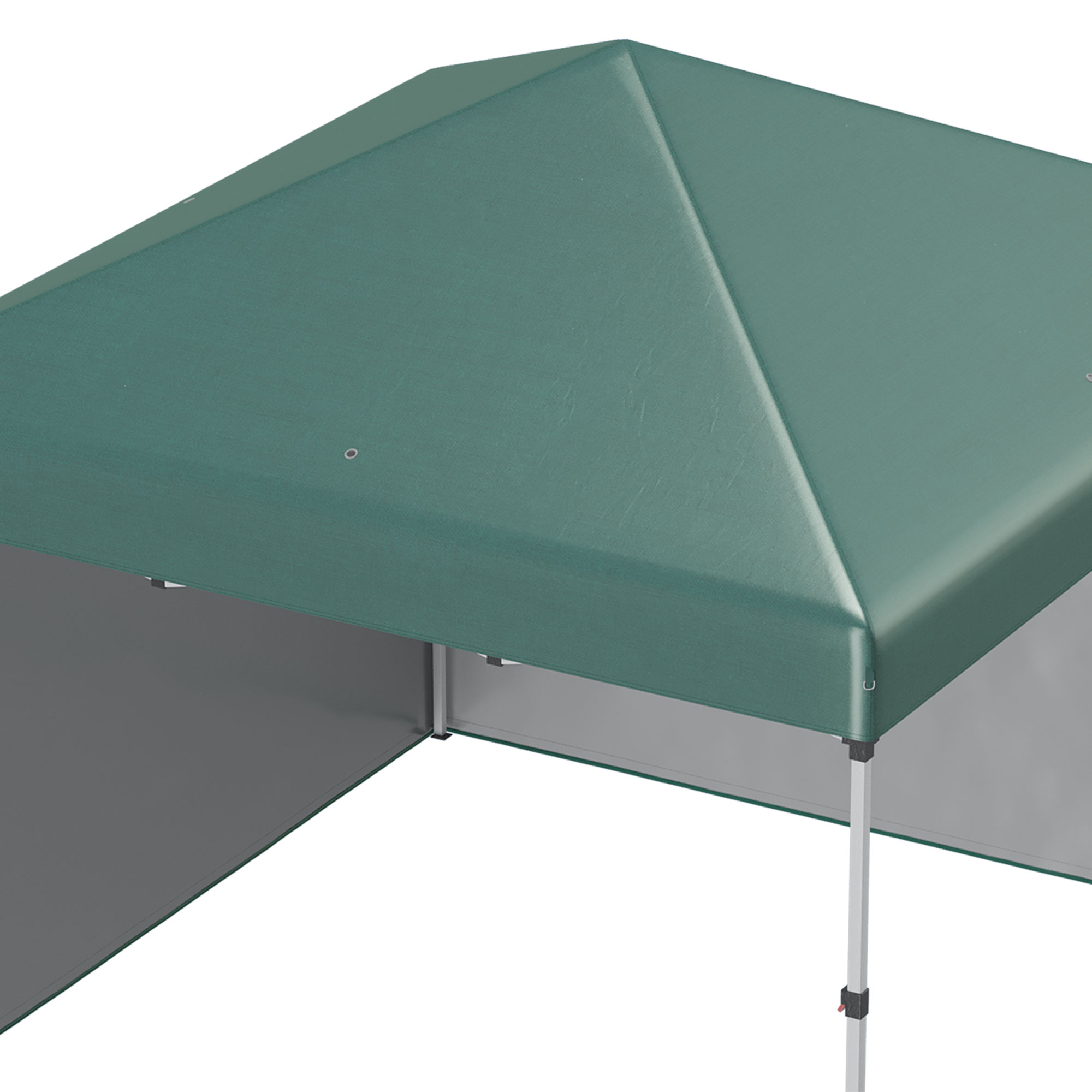 Faltpavillon, 2 Seitenwände, höhenverstellbar, mit Transporttasche, rostfreies Stahlgestell, 3 x 3 m, Grün