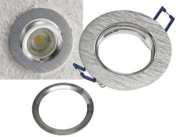 Einbaustrahler "CTE-84R"  Rund Ø84mm / Einbau Ø68mm, schwenkbar, Clip Ring