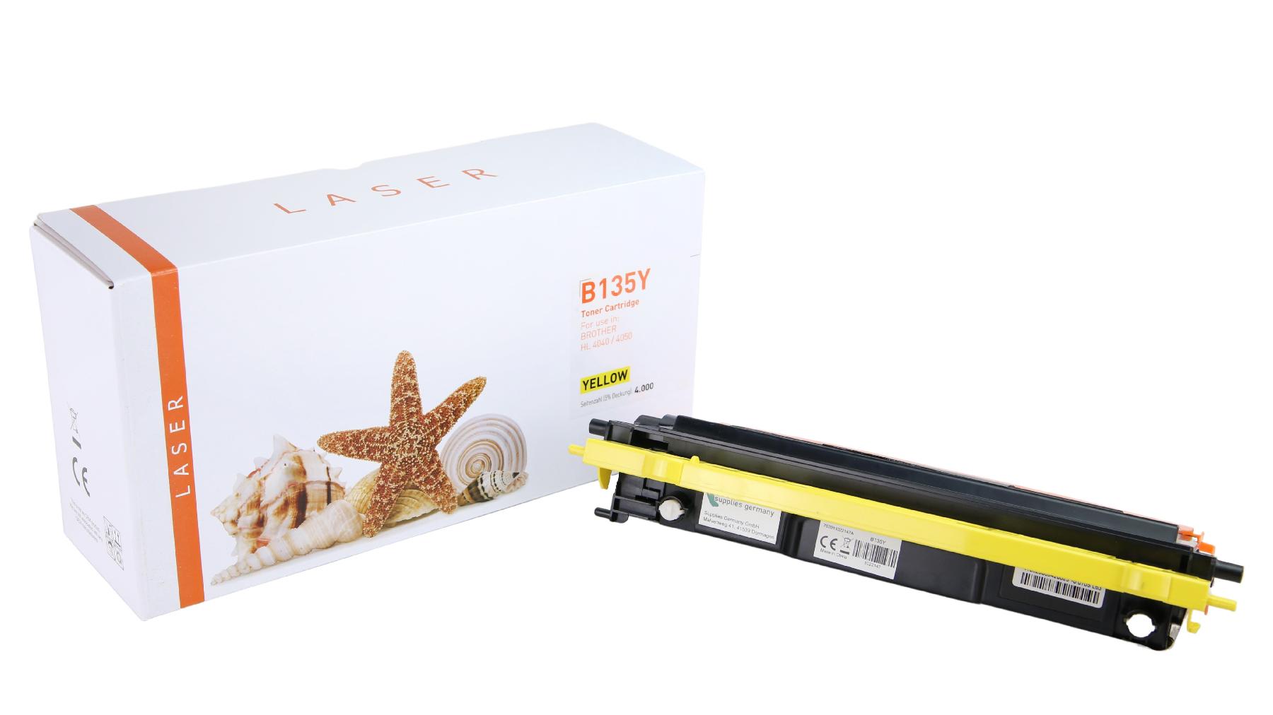 TN135Y alternativ Toner gelb für Brother   / TN135Y / 4.000 Seiten